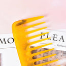 Wide tooth handle hairdressing salon antistatic plastic hair comb detangling 3C