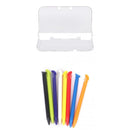Clear Crystal Hard Protective Case + 8 Stylus Pen for New Nintendo 3DS XL LL