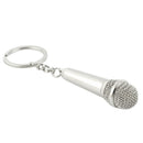 3 Pcs Metal Keychain Creative Music Gifts Key Chain Key Ring Microphone Key