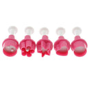 5pcs Plastic Cookie Cutter Cake Mold Star Button Plum Heart Biscuit Sugarcr- OZ