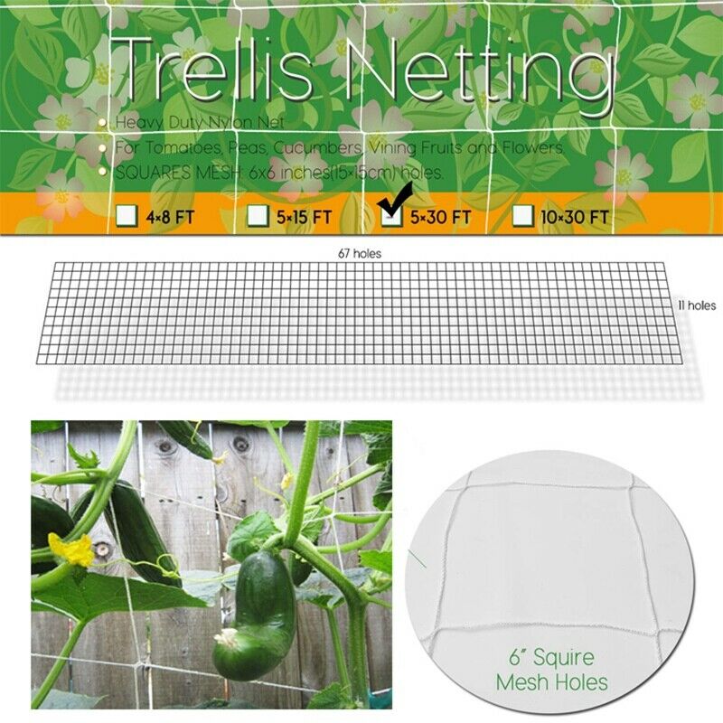 1Pcs Grow Frame Flower Vine Garden Weaving Plant Climbing Net Vegetable Pol