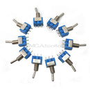 10pcs Mini SPDT MTS-102 3-Pin 2 Position 6A 125VAC On-on Toggle Switches Durable