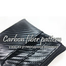 Men Women Leather Coin Card Key Wallet Pouch Carbon Fiber Mini Purse Zipper Bag