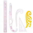 5Pcs/set Styling Ruler French Curve Set Cutting Ruler Yardstick Sleeve Arm
