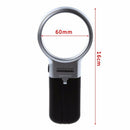 3X Handheld Reading Magnifier Magnifying Glass Jewelry Loupe LED Lights Desktop