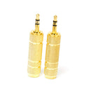 2pcs 3.5mm Mono Plug Male To 6.35mm Mono Female