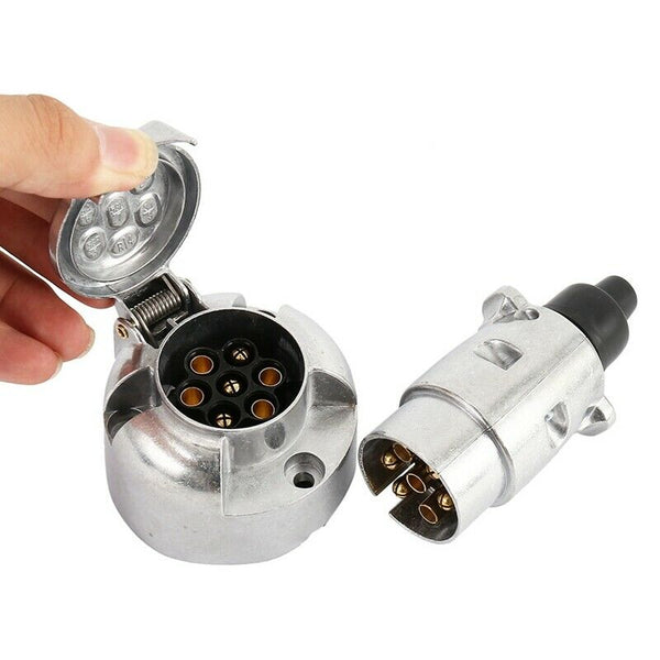 Trailer Socket 7Pin 12N Type Trailer Connector Car Accessories 7 Way Metal