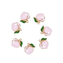 10PCS Fruit Peach Enamel Alloy Charms Pendant DIY Craft Jewelry Findings G BX