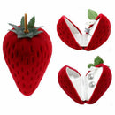 Small Strawberry Shape Jewelry Box Ring Earring Gift Cases Fruit Storage Red I1S
