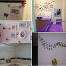 12pcs PVC Butterfly Wall Stickers Wedding Party Butterflies  Deco Green A