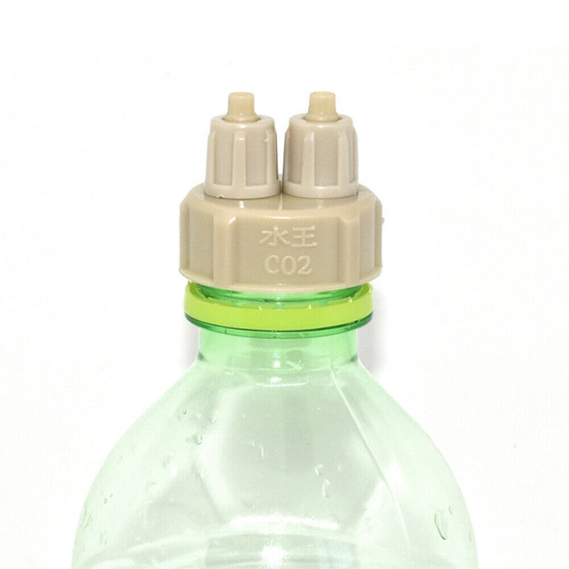 2Pcs Aquarium DIY Air Generator System Fish Tank CO2 Diffuser Bottle Cap Set
