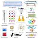Crochet Hooks Set 100 PCS Aluminium Needles with Tools Accessories forKnittinBX