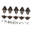 5 Pcs Hardware Jewelry Wood Box Case Latch Hasp Sets Bronze Tone Y9T8
