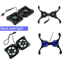 Foldable Cooler Notebook Laptop Cooling Pad USB Fan Stand with 2x 70mm Fans