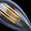 Dimmable E14 6W COB Edison Candle Flame Filament LED Light Bulb Lamp 110V