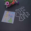 Silicone Clear Rubber Stamp Metal Cutting Die Stencil Frame Girl Dressing