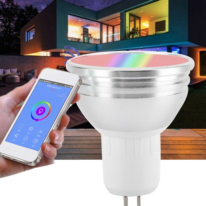 WiFi Smart Light Bulb GU5.3 6W RGBW WiFi LED Dimmable Light Cup Alexa for G H3H8