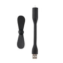Mini Flexible USB Fan for Power Bank Laptop PC Computer AC Charger (Black)