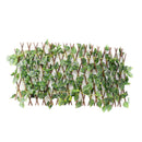 Garden Screening Expanding Trellis Fence Privacy Screen w/ Artificial Ivy Leaves