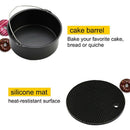1X(8Pcs 8 Inch Air Fryer Frying Cage Dish Baking Pan Rack Pizza Tray Pot Ac