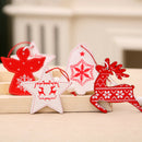 12Pcs Wooden Christmas Pendants Ornaments for Xmas Tree Hanging Decorat yxTEUS