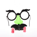 Clown Glasses Costume Ball Round Frame Red Nose Whistle MustacheF9