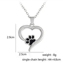 Hollow Pet Paw Print Necklace Cute Animal Dog Cat Pendant Necklace Jewelry BX