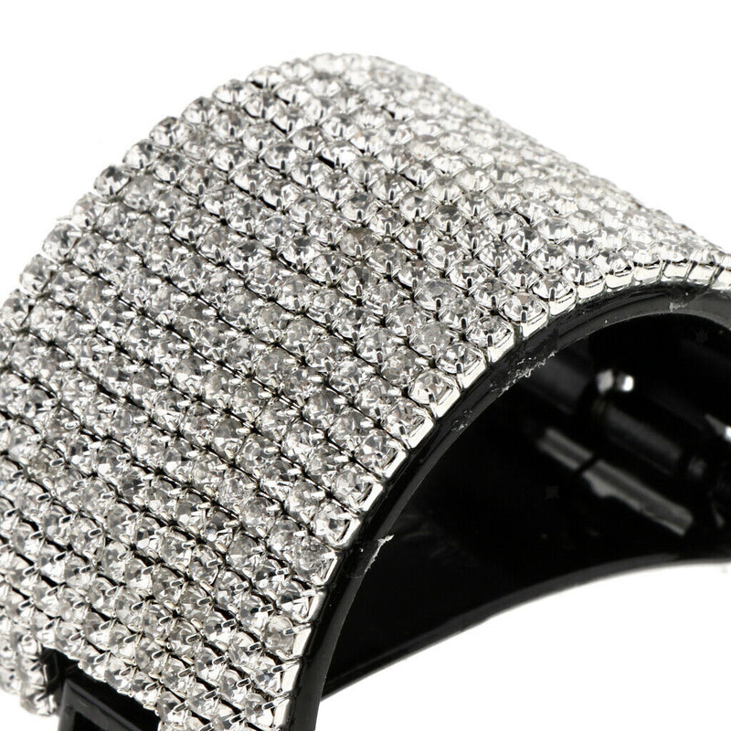 2 Pieces Blingbling Rhinestone Hair Grip Clip Crystal Cuff