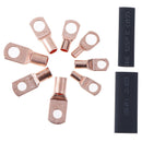 140pc Car Copper Ring Lug Terminal Heat Shrink Wire Tubing Cable Connectors Ki3C