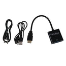 Fasdga 1080P HDMI to VGA With Audio Converter Adapter USB Power Video Cable