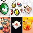 72pcs 3 Styles Round Oval Square Pendant Trays with Glass Cabochon Crafts  FT