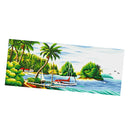 Stamped Cross Stitch Kits Printed Seaside Landscape Pattern 11CT Fabric DIY