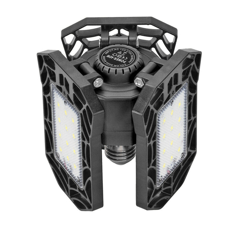 40W E26 E27 LED Deformable Garage Light AC85-265V High Ceiling Industrial Lamp