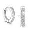 1/4 Ct Round Cut  Fashion Diamond Single Row Hoop Huggie Earrings