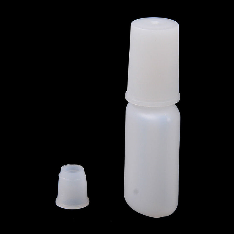 10Ml white plastic gel refillable bottle with brush nail polish oil bottle In TO