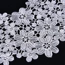1x Embroidered Floral Lace Neckline Collar Trim Clothes Sewing Applique Pop