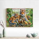 Diamond Embroidery DIY Diamond Painting Tiger Family Forest Cross Stitch