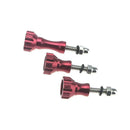 3pcs Aluminum CNC Thumb Knob Bolt Nut Screw Set for GoPro Hero3+/3/2/1-Red
