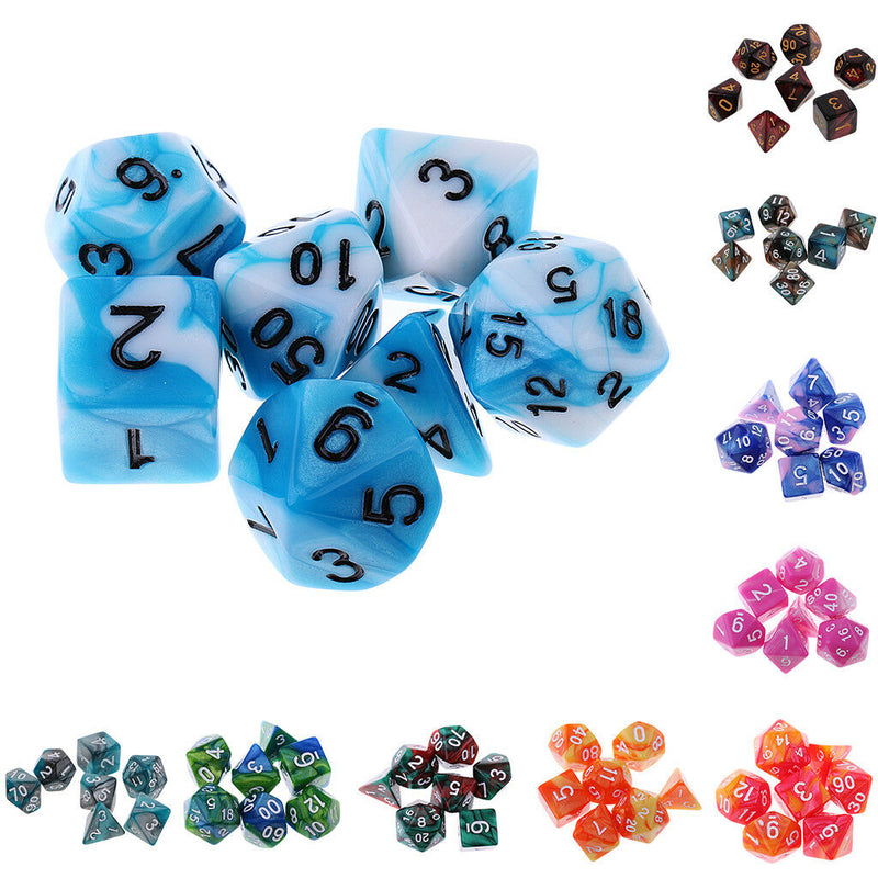 14x Polyhedral Dice Set for  D20 D12 D10 D8 D6 D4 Die