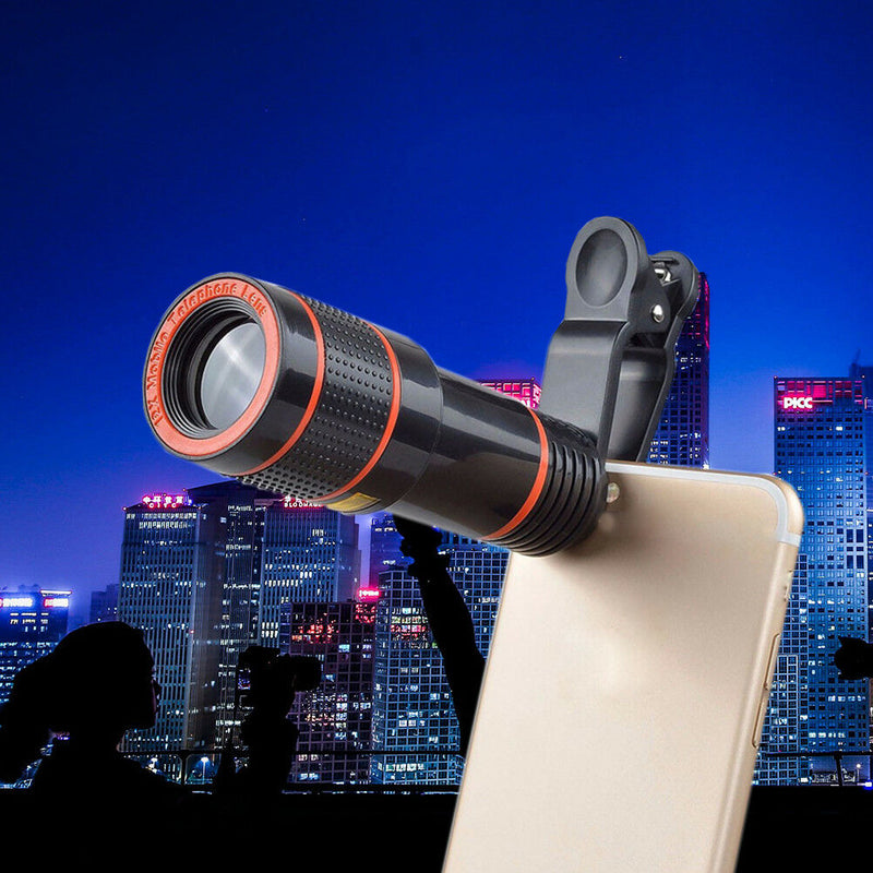 Clip-on 12x Optical Zoom HD Telescope Camera Lens For Universal Mobile Phone OZ