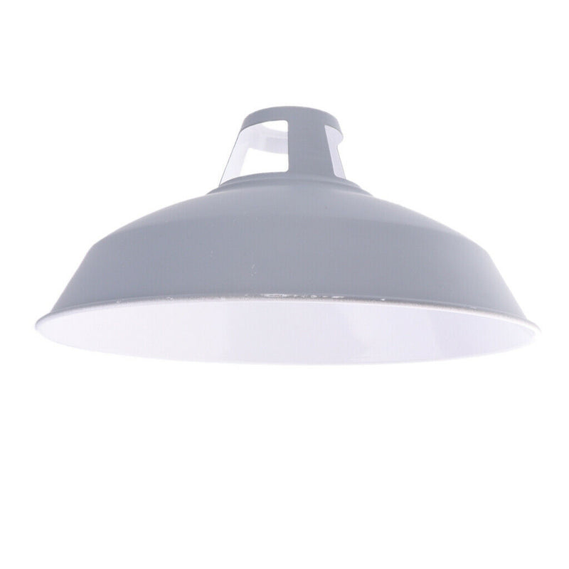 2 Pcs Industrial Retro Iron Pendant Lamp Shade For Corridor Cafe Bar Grey