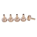 5 pieces 8mm hose barb 1/2 inch PT thread brass connector coupler D2A9