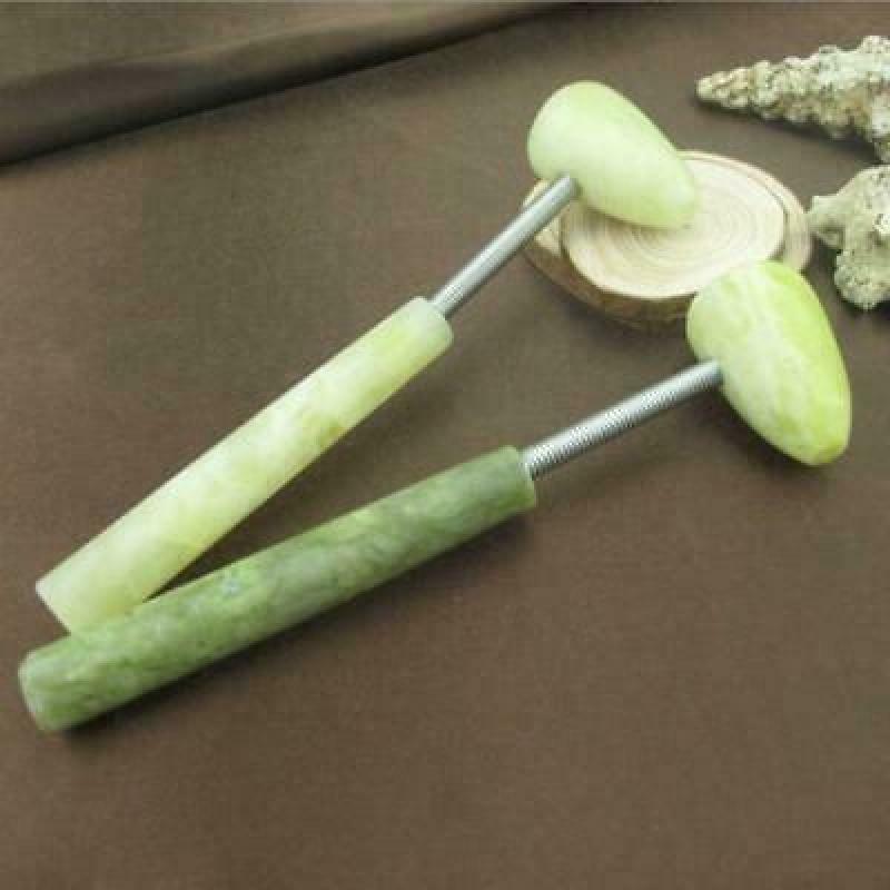 Natural Jade Stone Handheld Body Massager Hammer Muscle Tension Pain Relief u