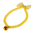 Pet Dog Cat Jewelry Acrylic Beads Necklace Bowknot Collars With Bells