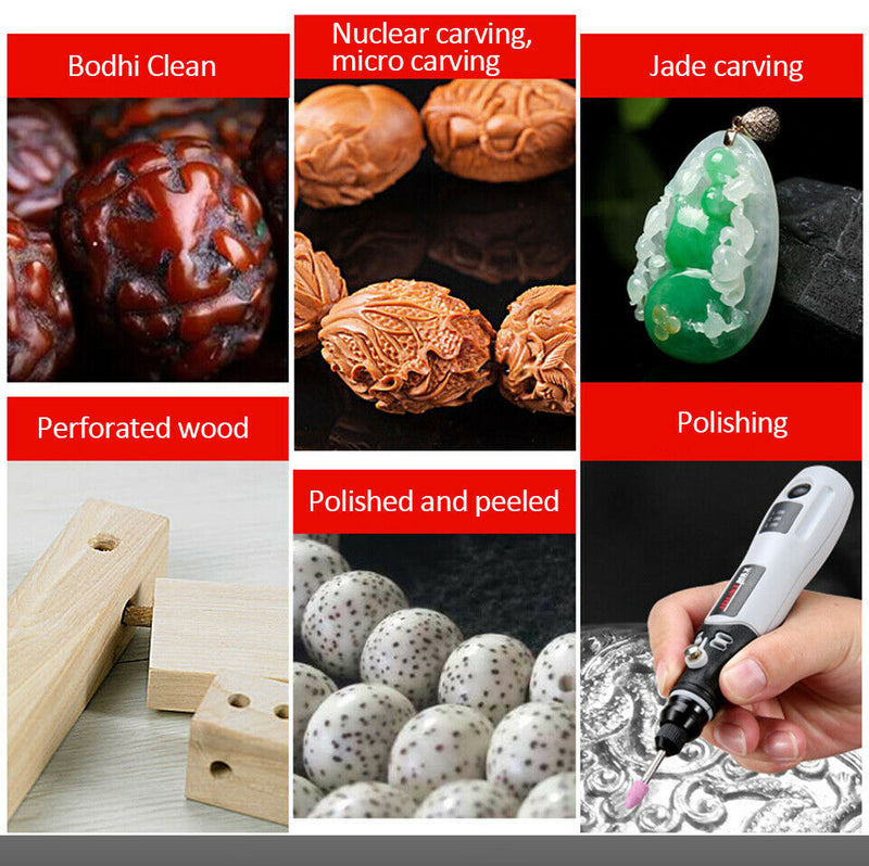 DIY Electric Engraving Engraver Pen Carve Tool For Jewelry Metal Glass Kit