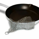 4*4" Stainless Steel Chainmail Scrubber for Home Cast Iron Cookware Cleaner