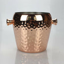 Stainless Steel Wine Ice Bucket Hammered Single Wall Wine Chiller Barware 1L