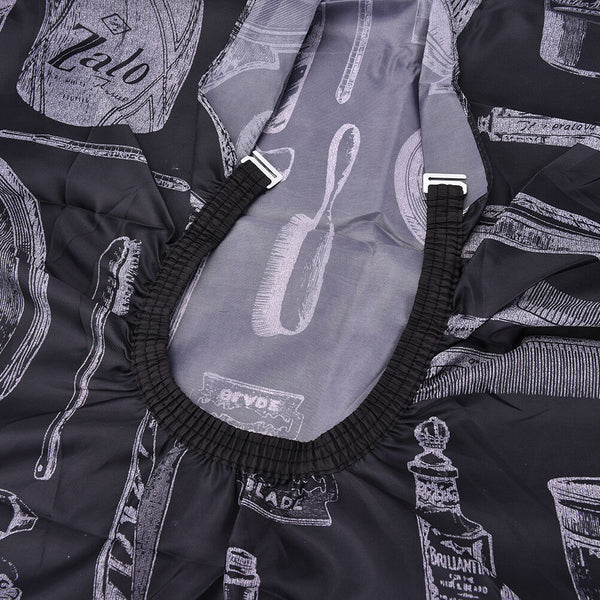 Black Hairdressing Cape Hair-Cut Salon Barber Nylon Cloth Wrap Protect Gown Apro