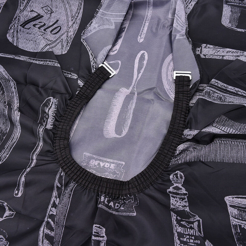 Black Hairdressing Cape Hair-Cut Salon Barber Nylon Cloth Wrap Protect Gown Apro