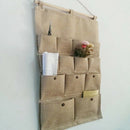 13 Pockets Hanging Organizer Linen Cotton Fabric Wall Door Closet Hanging S